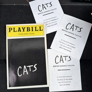 1993 CATS Original Playbill & Understudies Winter Garden Theatre Broadway NY